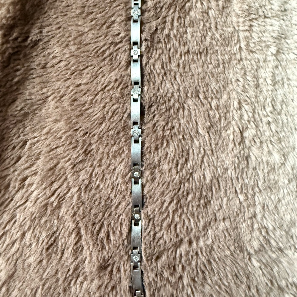 Silver Bracelet with Diamond Accents